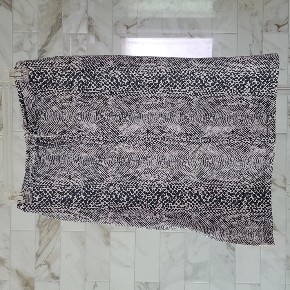 Blue, Snake Print Skirt